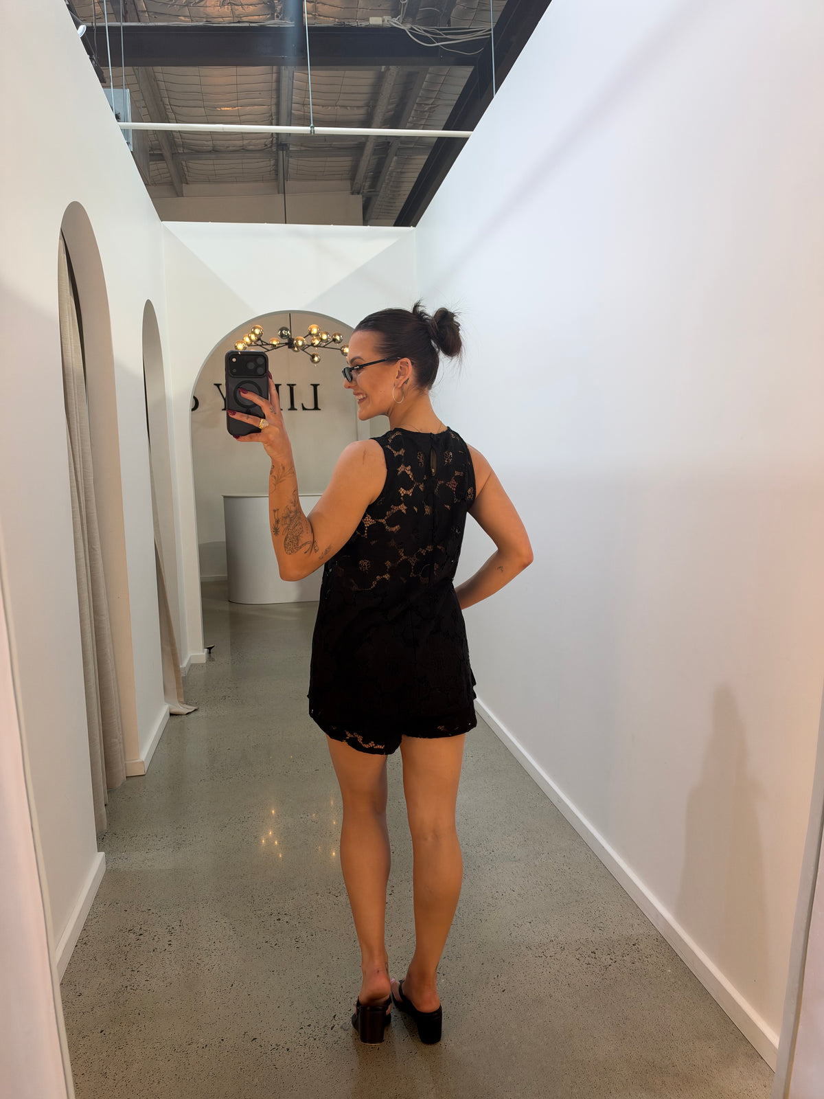 BY FRANKIE / BLACK LACE TOP / 1200-1