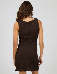 SILENT THEORY / LUCA TEXTURED DRESS / 60X5520.CHOC