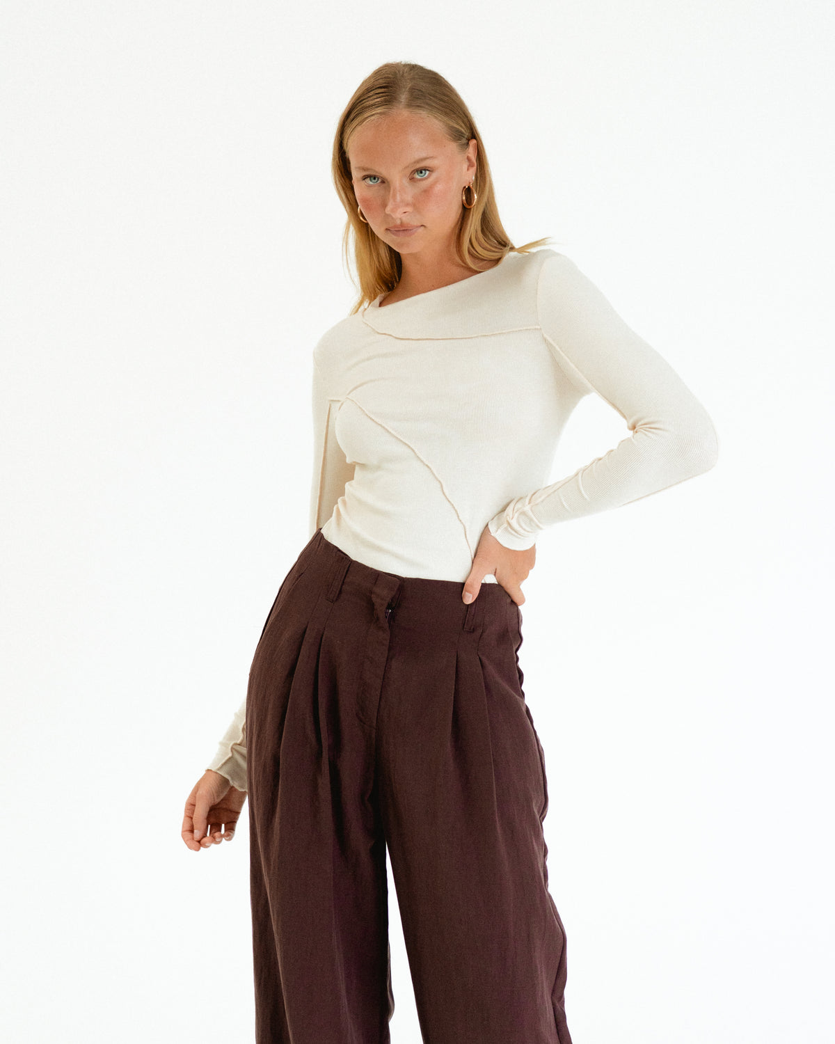 PAPER HEART / SEAMS THAT WAY TOP / IVORY / PH11155