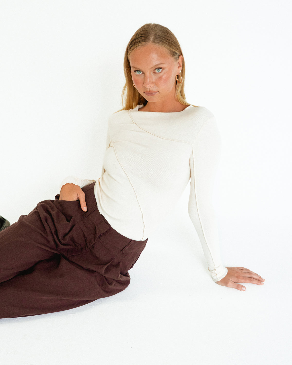 PAPER HEART / SEAMS THAT WAY TOP / IVORY / PH11155
