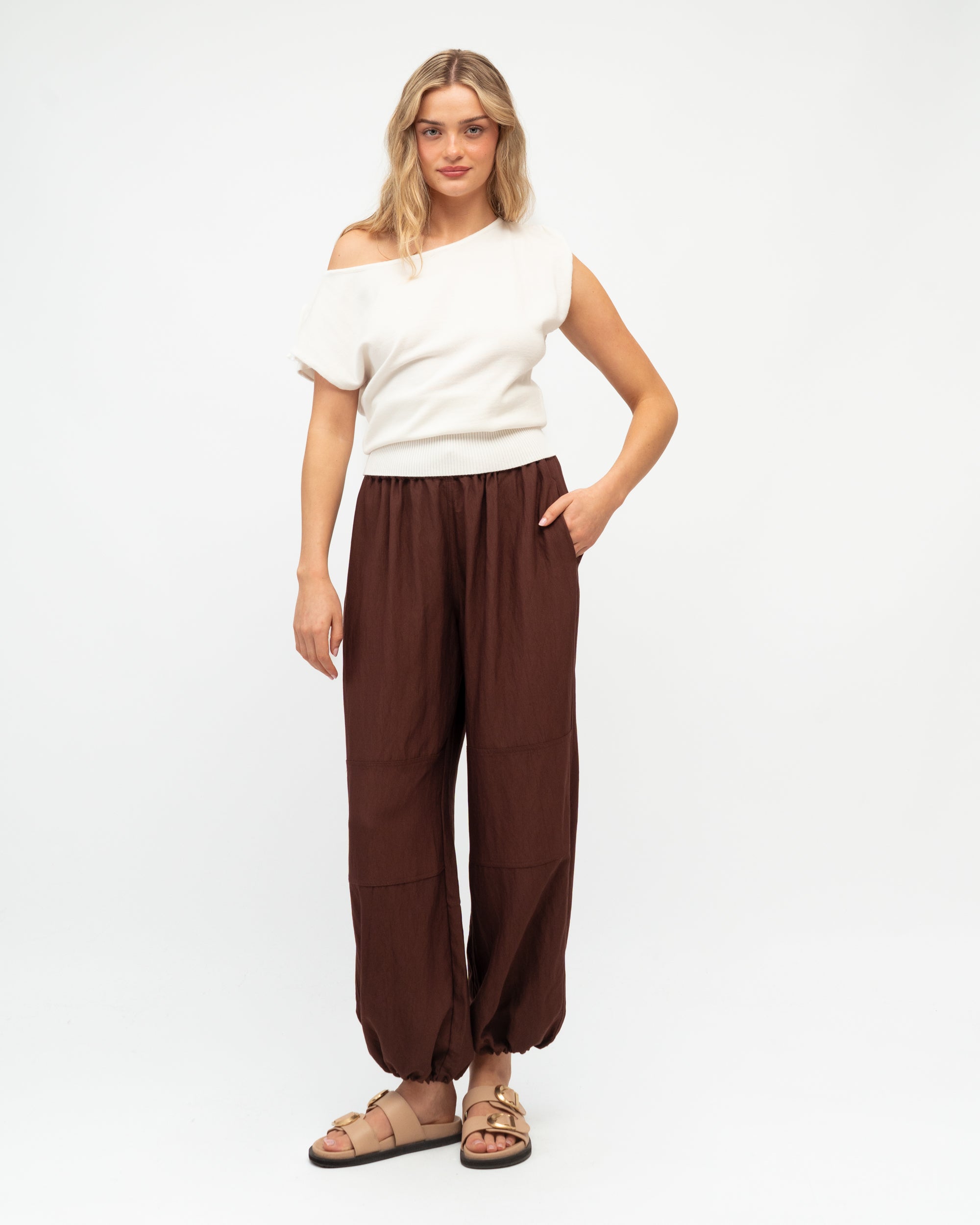 PAPER HEART / ASHLEY PANTS / PALE CHOCOLATE / PH14352