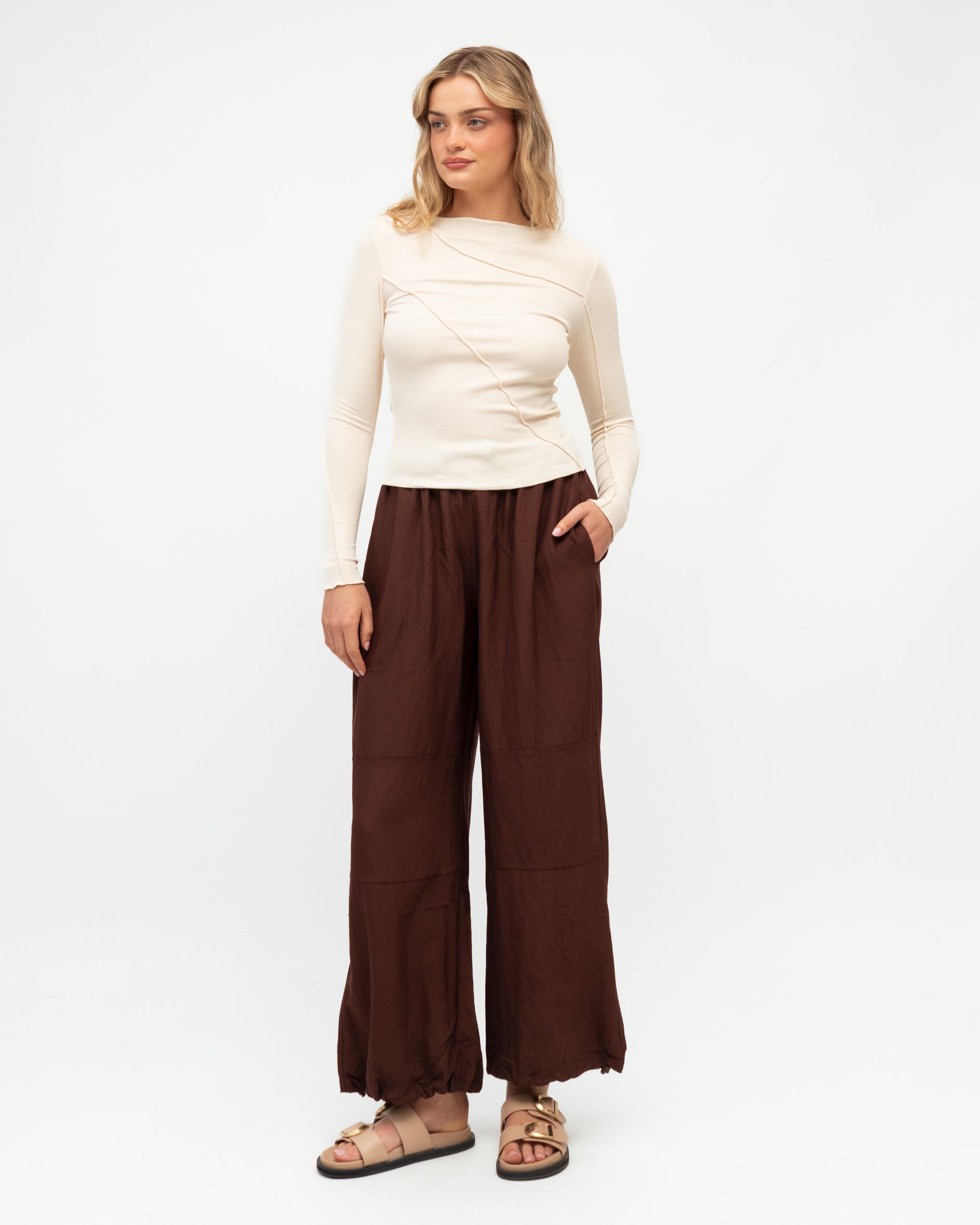 PAPER HEART / ASHLEY PANTS / PALE CHOCOLATE / PH14352