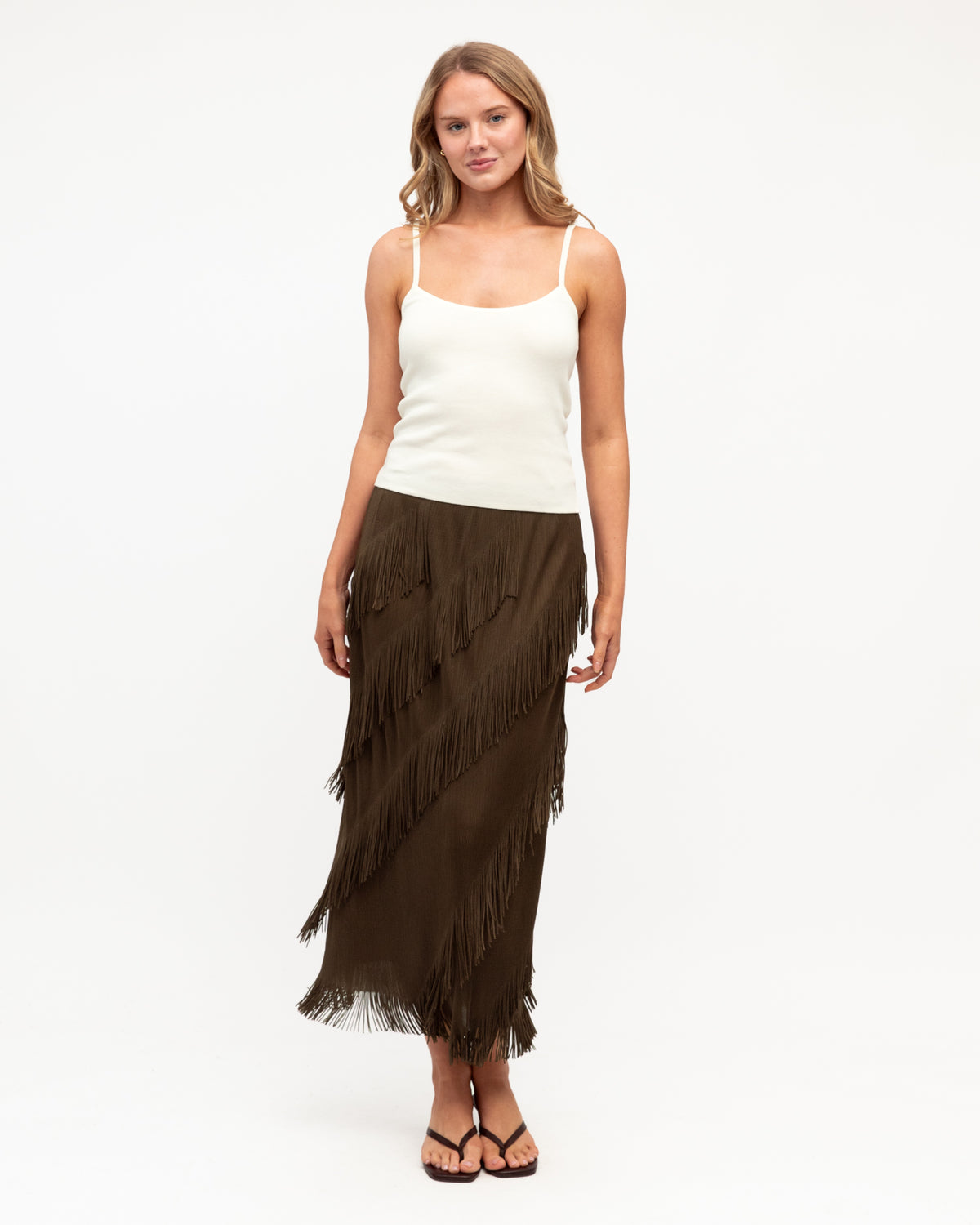 PAPER HEART / TASSEL SKIRT / CHOCOLATE / PH14437