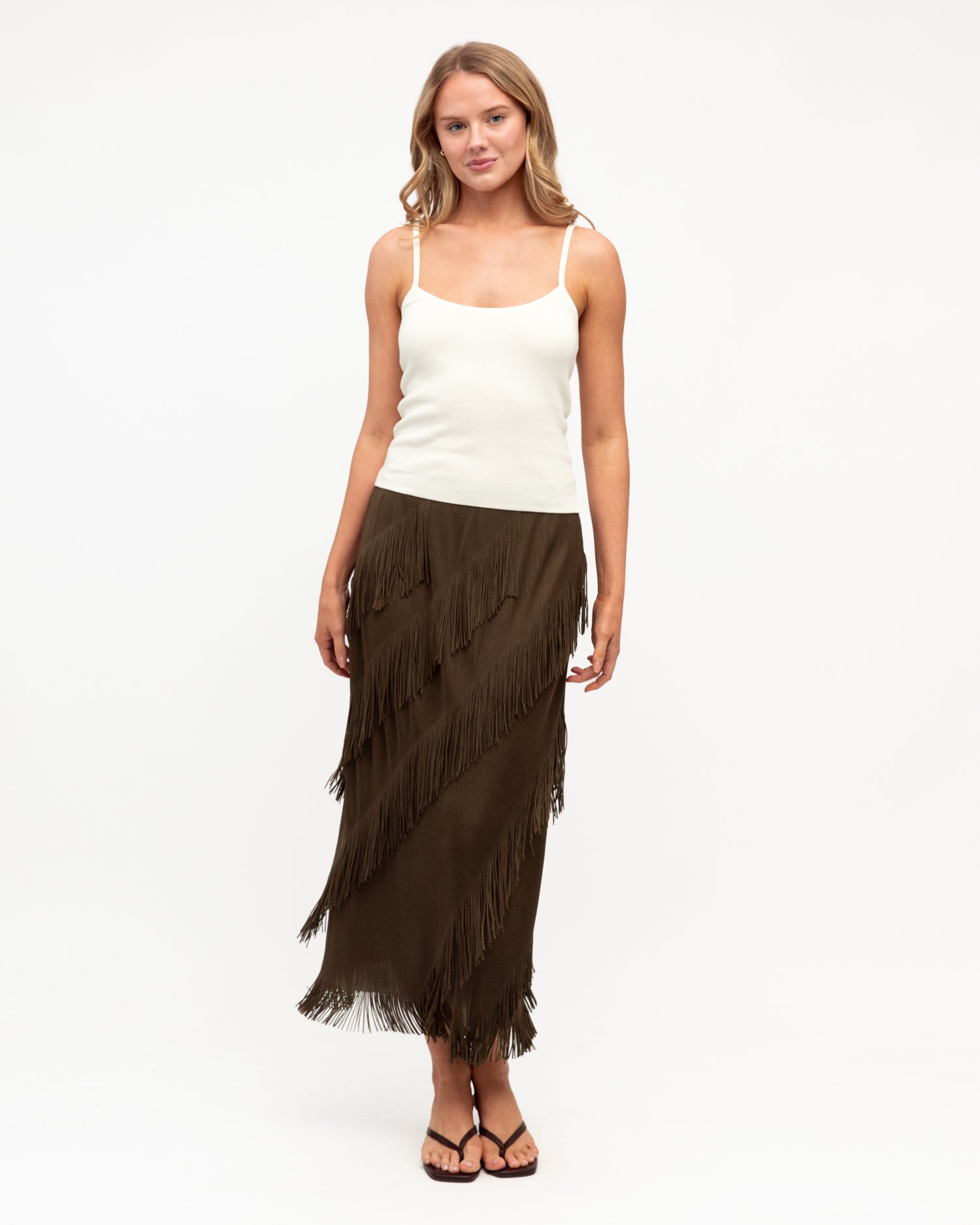 PAPER HEART / TASSEL SKIRT / CHOCOLATE / PH14437