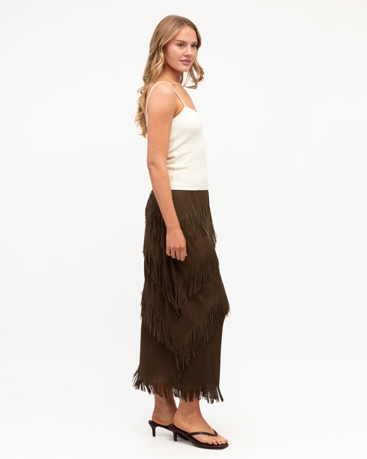 PAPER HEART / TASSEL SKIRT / CHOCOLATE / PH14437