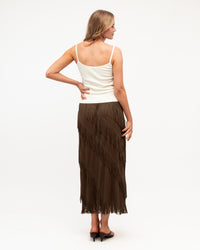 PAPER HEART / TASSEL SKIRT / CHOCOLATE / PH14437