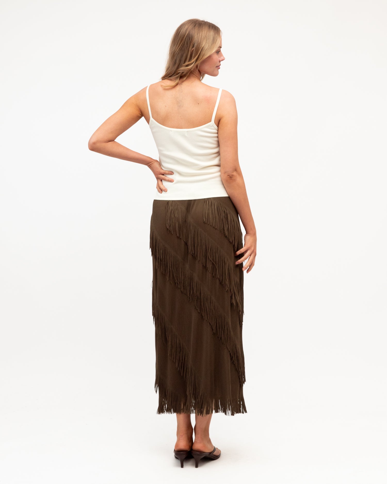 PAPER HEART / TASSEL SKIRT / CHOCOLATE / PH14437