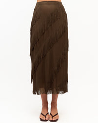 PAPER HEART / TASSEL SKIRT / CHOCOLATE / PH14437