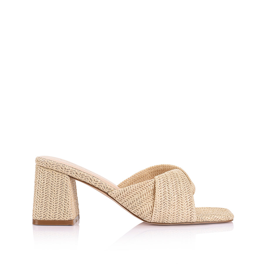 VERALI / STELLA HEEL / NATURAL RAFFIA