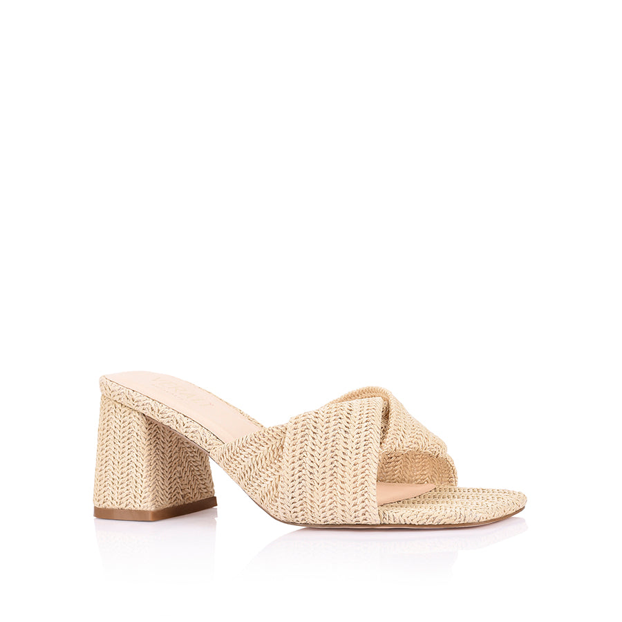 VERALI / STELLA HEEL / NATURAL RAFFIA