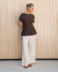 WHITE CLOSET / LESLIE KNIT TOP / TF11966