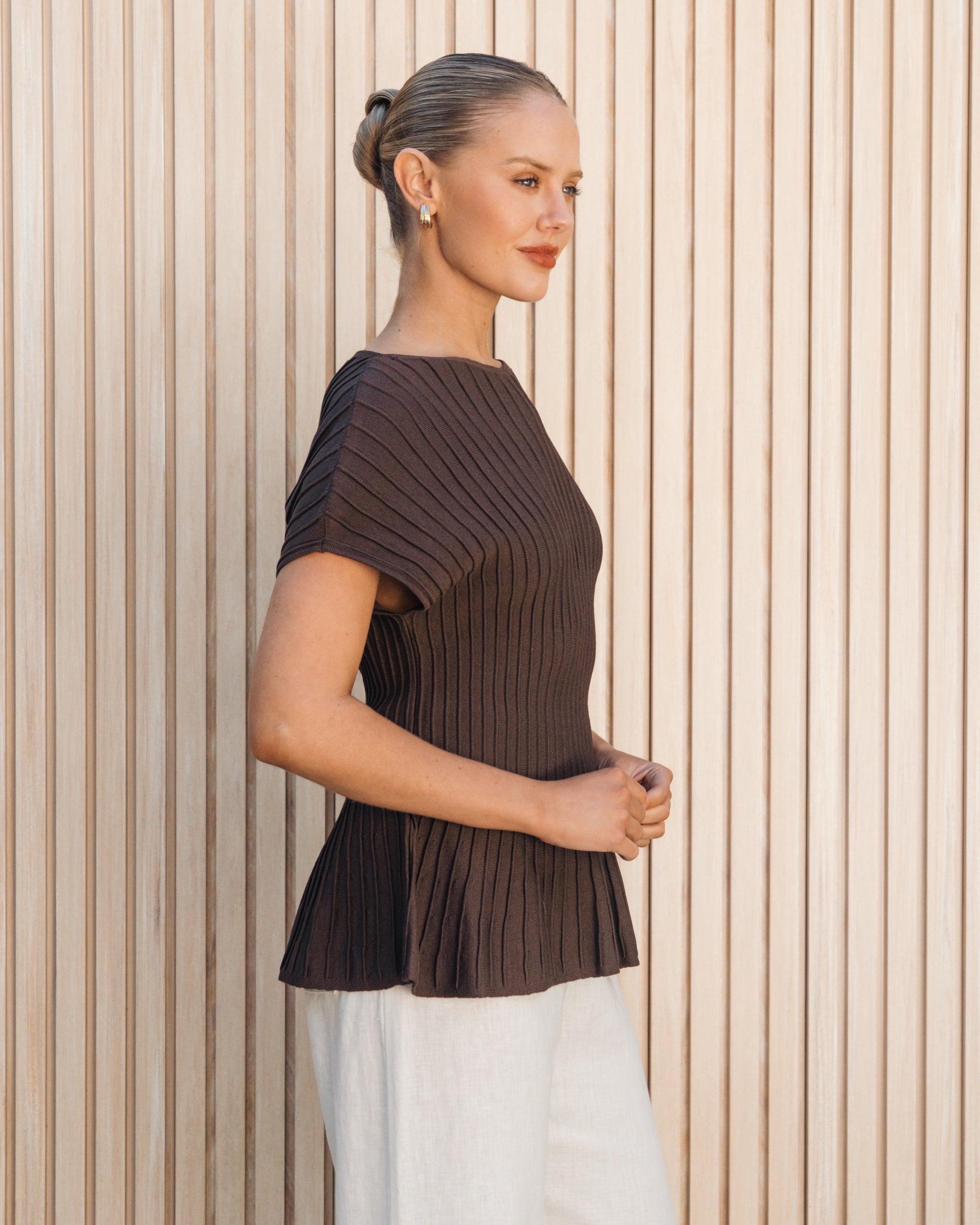 WHITE CLOSET / LESLIE KNIT TOP / TF11966