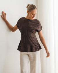 WHITE CLOSET / LESLIE KNIT TOP / TF11966