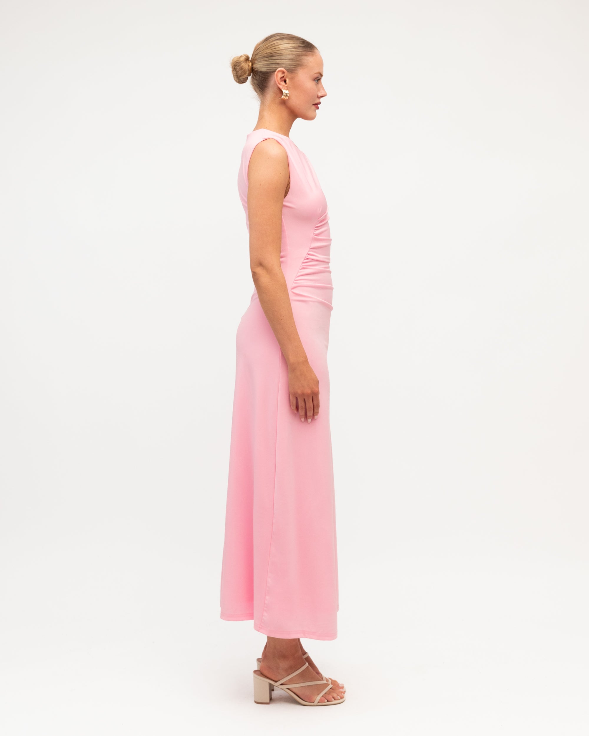WHITE CLOSET / RIYA MIDI DRESS / PINK / TF11977