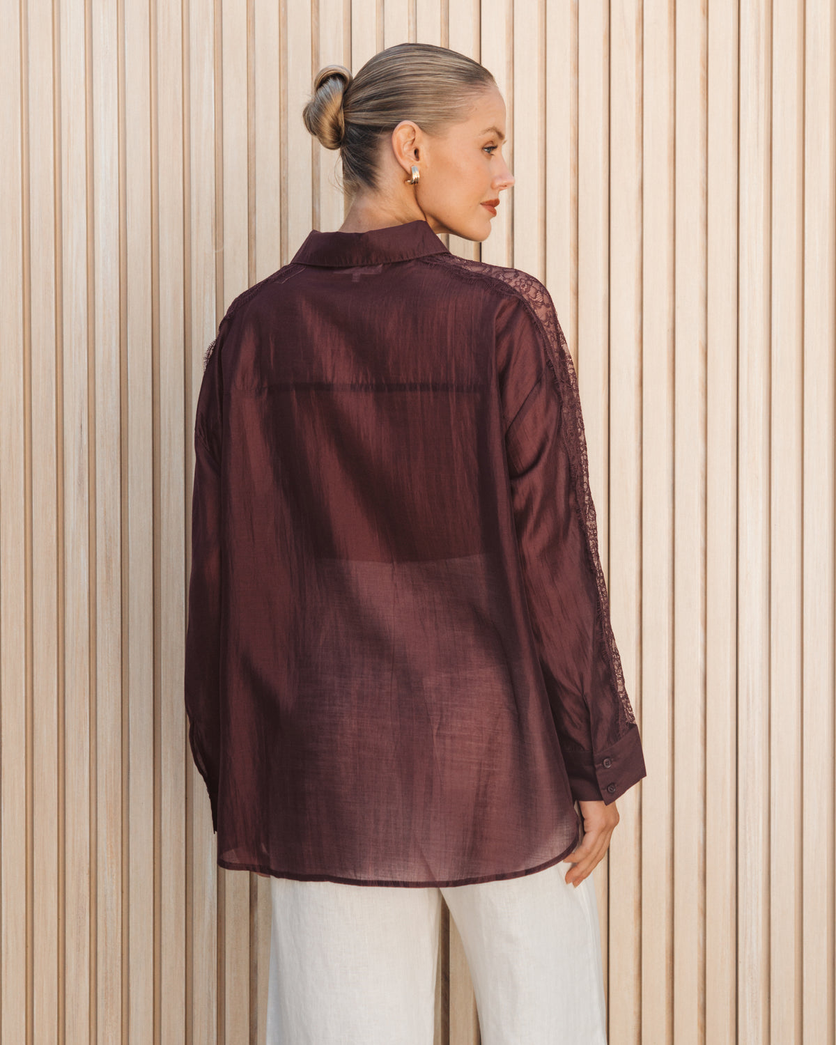 WHITE CLOSET / MABEL SHIRT / MERLOT / TF12002