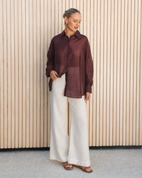 WHITE CLOSET / MABEL SHIRT / MERLOT / TF12002