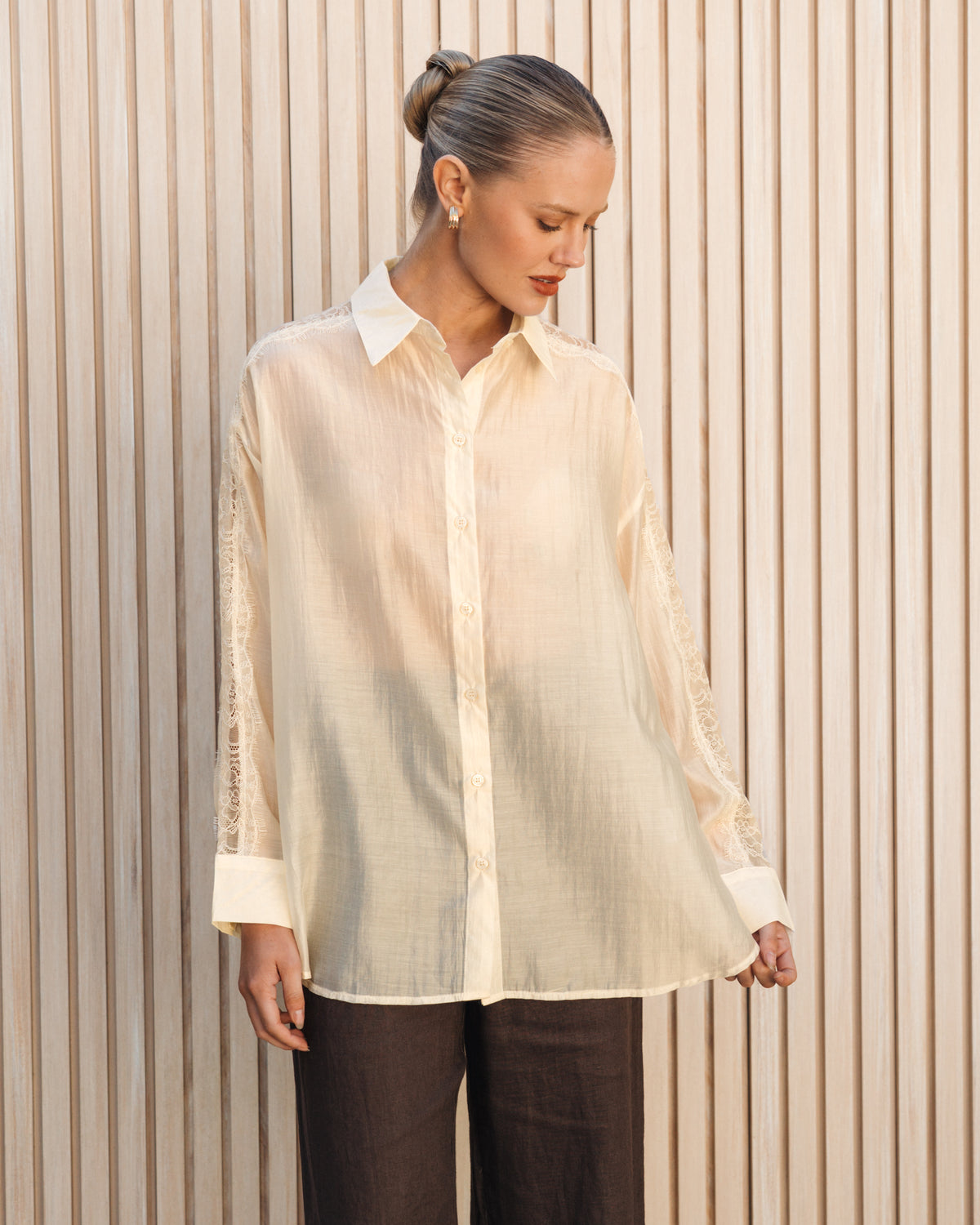 WHITE CLOSET / MABEL SHIRT / VANILLA / TF12002