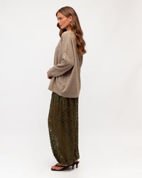 EBBY & I / LACEY LACE BALLON PANT / OLIVE / VV12135