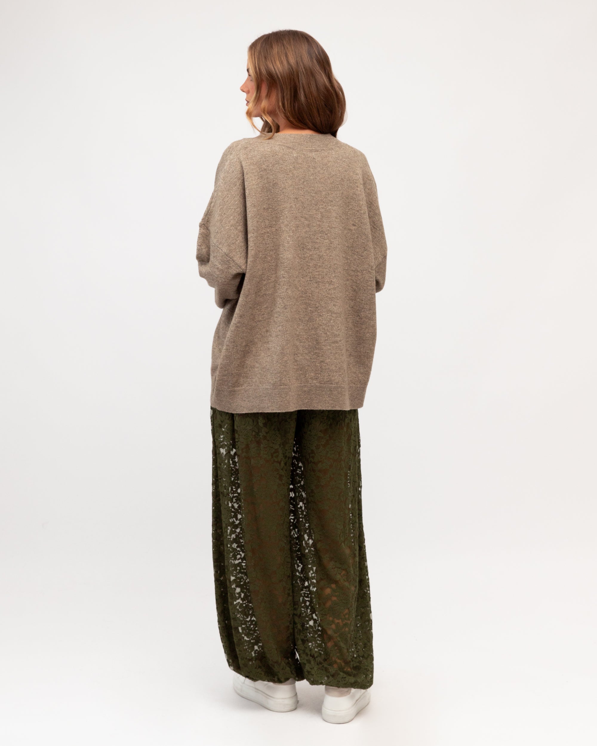 EBBY & I / LACEY LACE BALLON PANT / OLIVE / VV12135