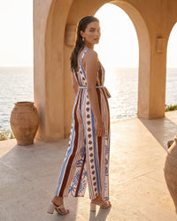 LINEN LUX / MEDITERRANEAN SEA JUMPERSUIT / VVNE12237