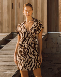 WHITE CLOSET / SAFARI WRAP DRESS / TFE10915