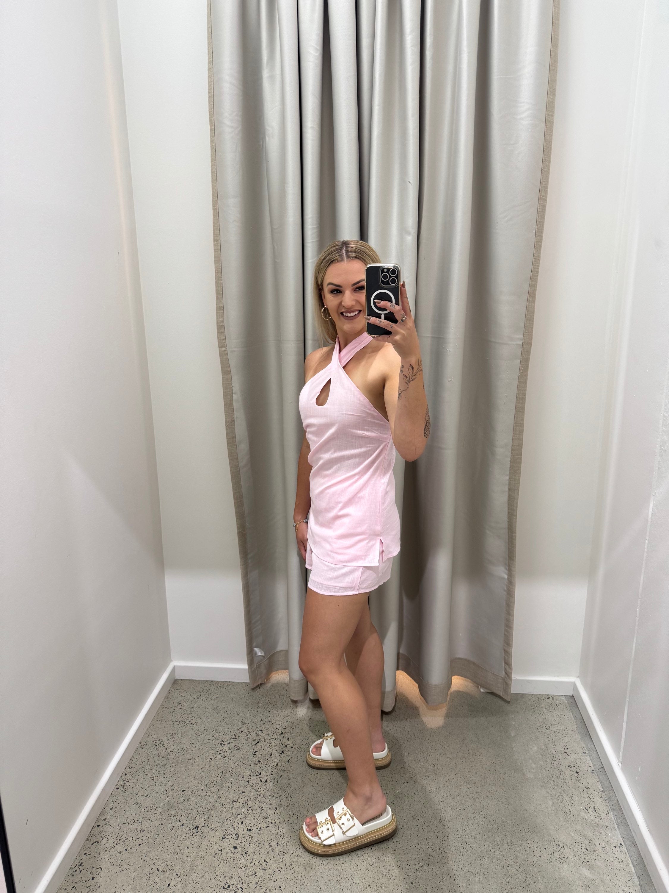 BY FRANKIE / PINK BEAD TOP / 741-3