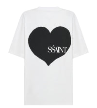 SSAINT / WHITE BLACK HEART TEE