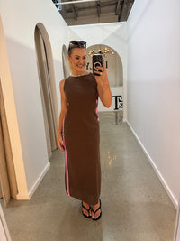 BY FRANKIE / CHOC SIDE PANEL MAXI DRESS / 875-1
