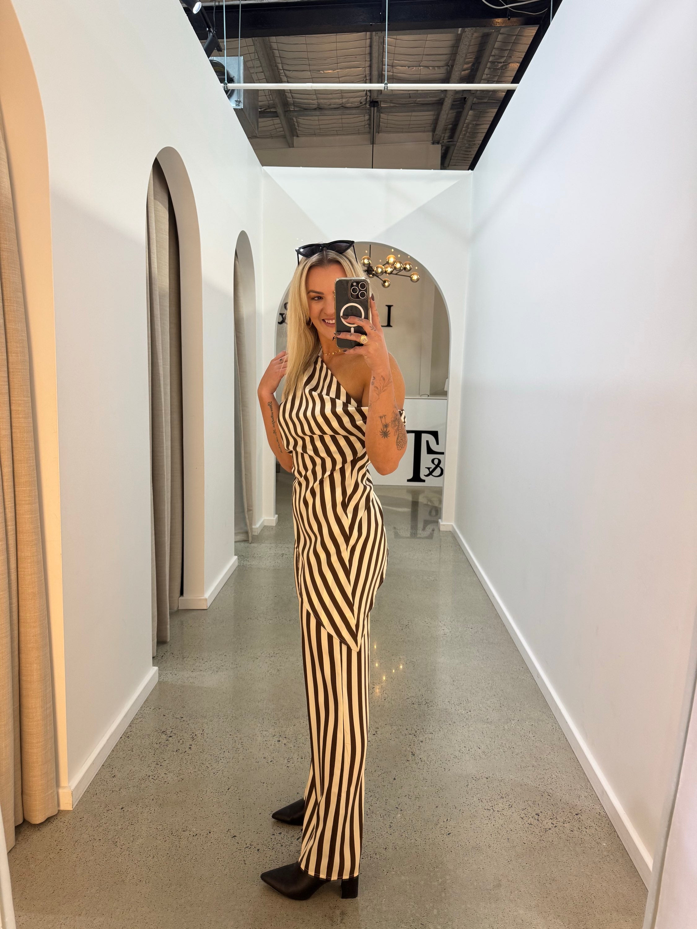 BY FRANKIE / CHOC STRIPPED PANTS  / 180-17
