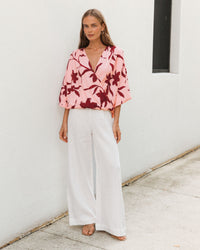 WHITE CLOSET / CLOE DRAPE TOP / TFE7205-103