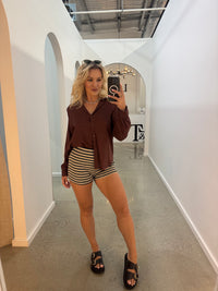BY FRANKIE / TOFFEE STRIPED SHORTS /132-6