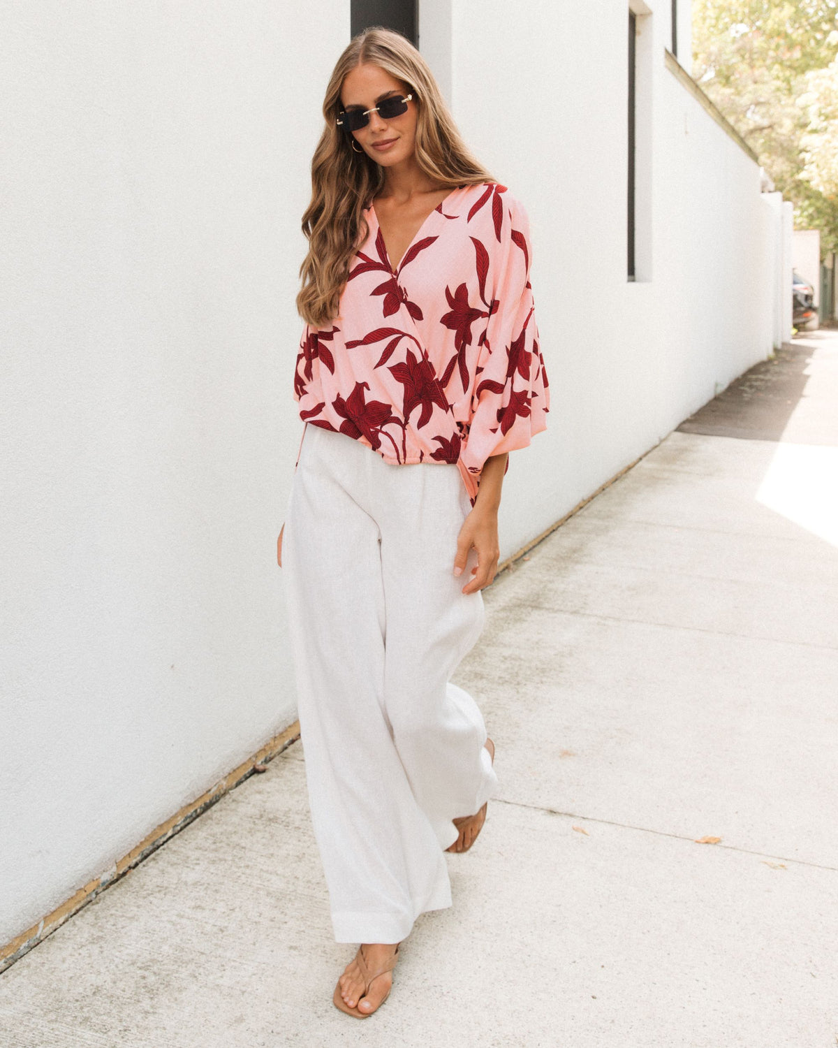 WHITE CLOSET / CLOE DRAPE TOP / TFE7205-103