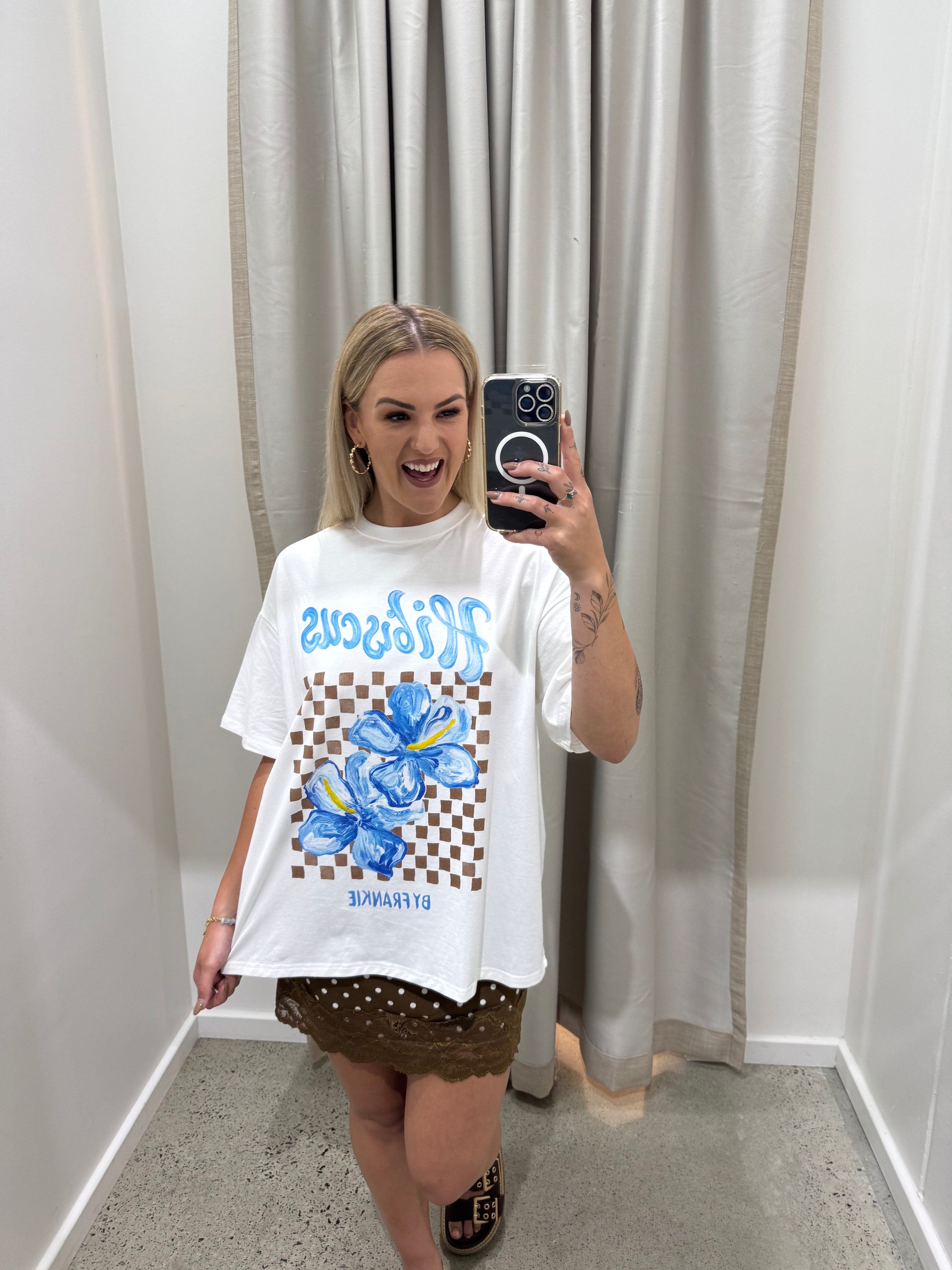 BY FRANKIE / HIBISCUS TEE / BLUE / 610-16