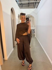 BY FRANKIE / CHOCOLATE PONCHO TOP / 886-3