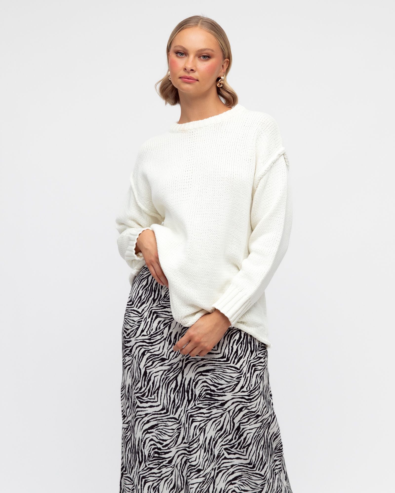 PAPER HEART / BOYFRIEND JUMPER / CREAM / PH12740