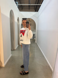 BY FRANKIE / LONG LIVE COWGIRLS JUMPER / WHITE / 782-1