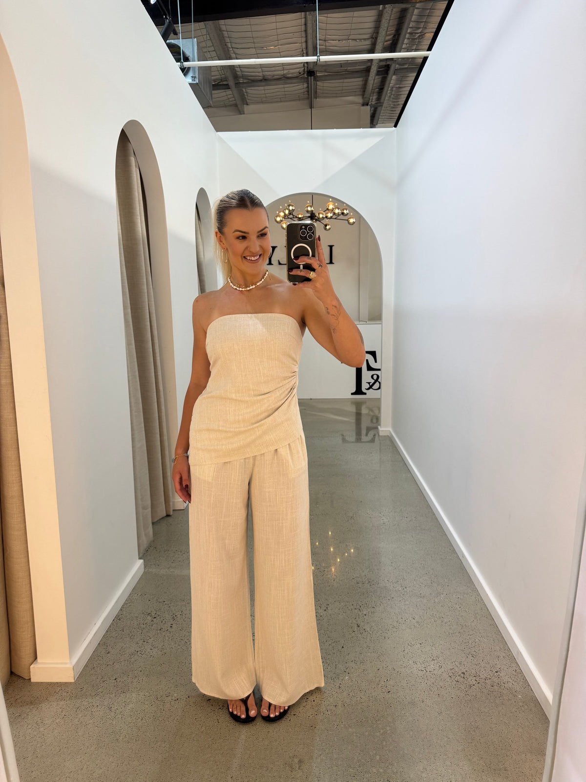 BY FRANKIE / OATMEAL STRAPLESS TOP / 543-1