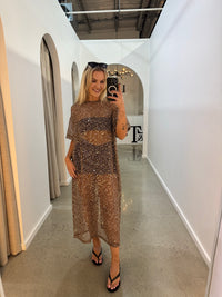 BY FRANKIE / MOCHA SEQUIN DRESS / 699-1