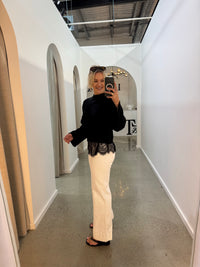 BY FRANKIE / BLACK KNIT LACE JUMPER / 2601