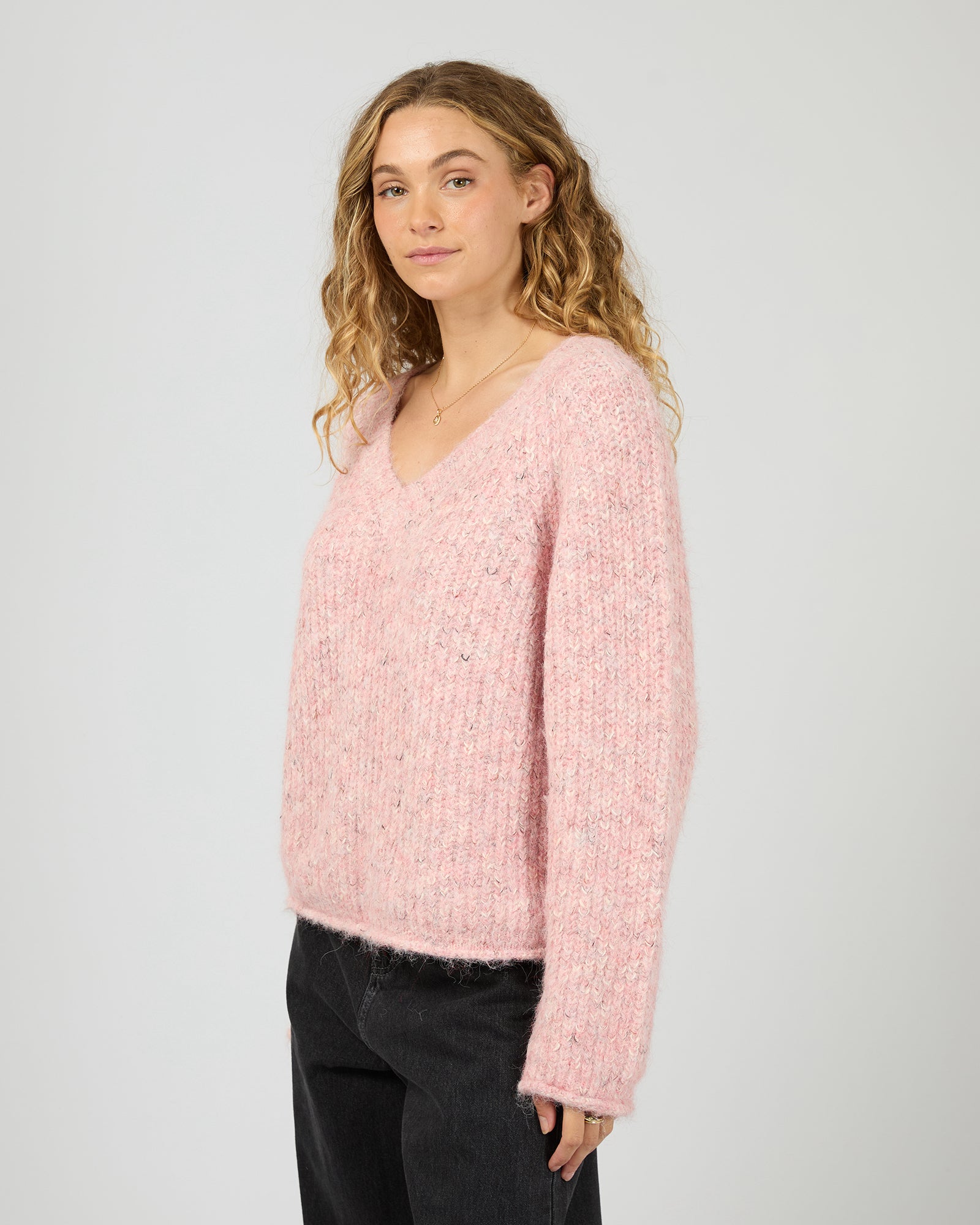 ALL ABOUT EVE / DEVON V NECK JUMPER / 6477171.PPNK