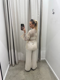 BY FRANKIE / BEIGE SEQUINS L/S / 837-2