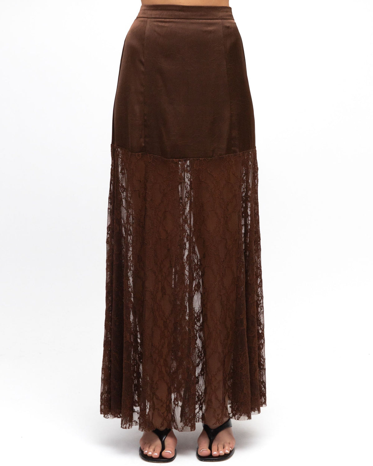EBBY & I / FADE TO LACE SKIRT / CHOCHOLATE / VV11036