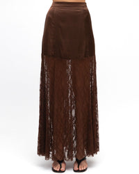 EBBY & I / FADE TO LACE SKIRT / CHOCHOLATE / VV11036