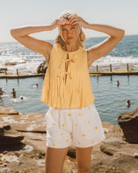 PAPER HEART / PLEAT TO PERFECTION TOP / BUTTER / PH11919