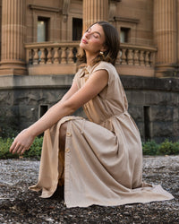 WHITE CLOSET / MARIETTE SHIRT DRESS / NATURAL / TF10746