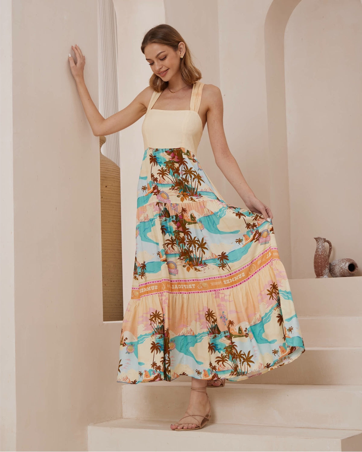 IRIS MAXI / LEMONADE CROSSOVER DRESS