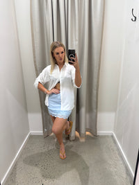 BY FRANKIE / CUPRO PALE BLUE SKIRT / 585-5