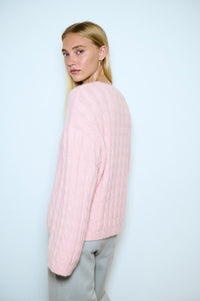 LITTLE LIES / ANNA CABLE KNIT JUMPER / PINK / K26031902