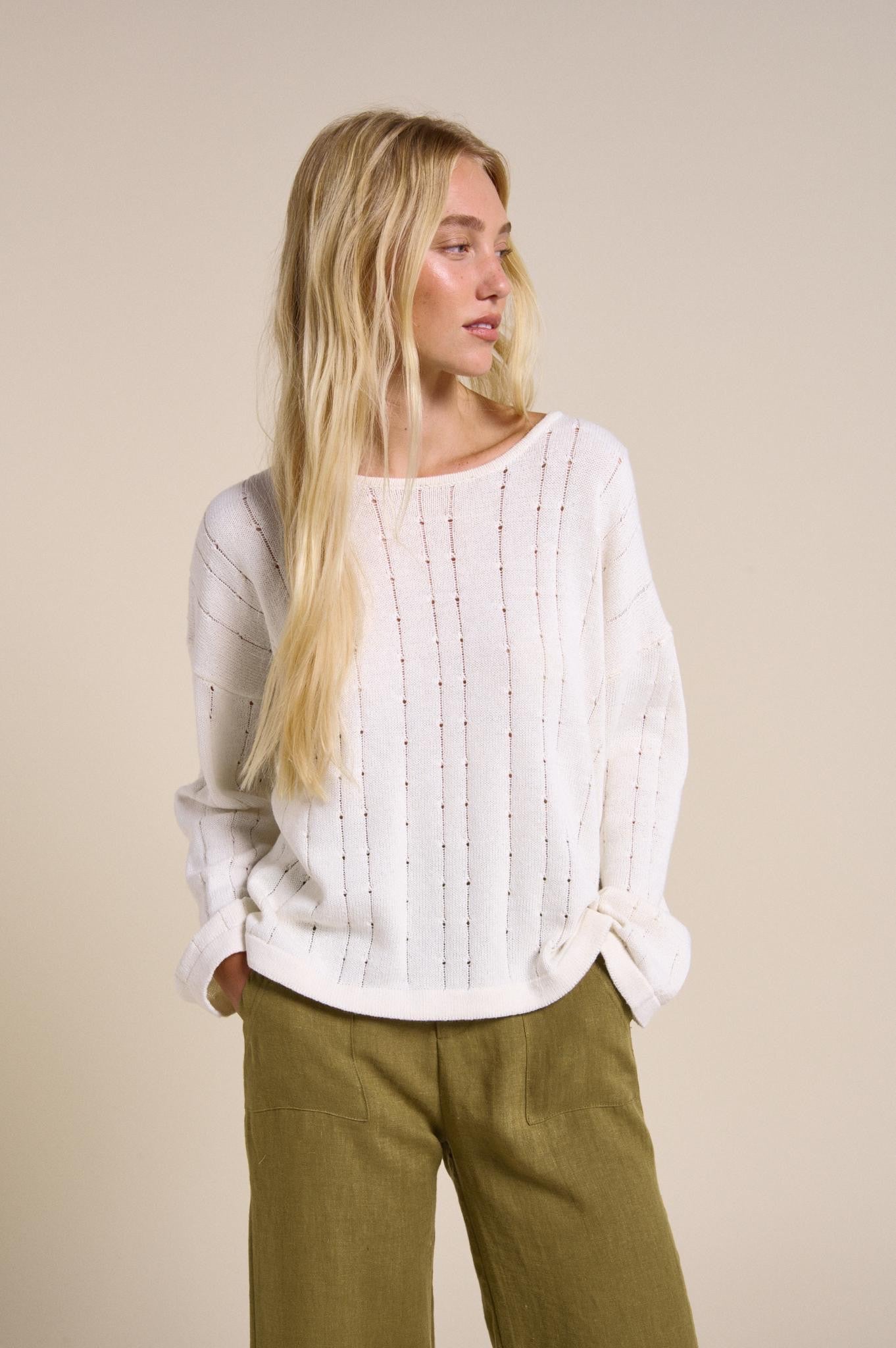 LITTLE LIES / MIA SWEATER / CREAM / K24121805