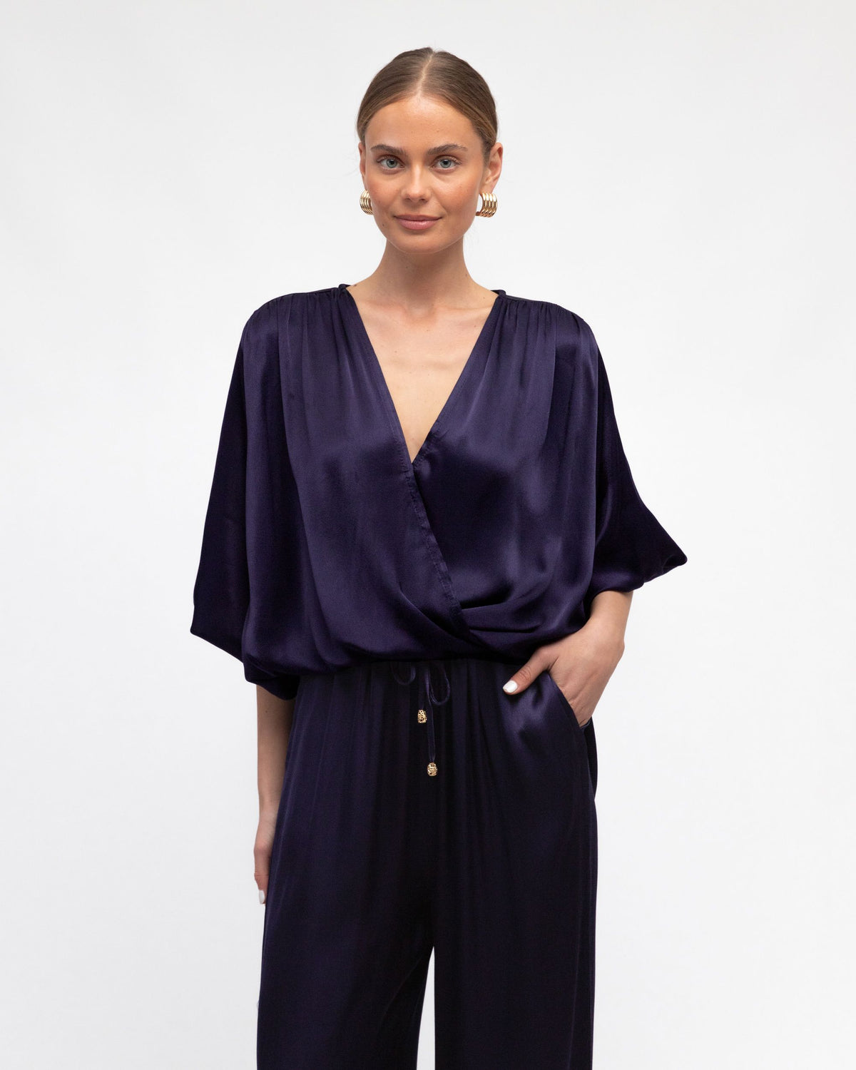 WHITE CLOSET / HERA PANTS / NAVY / TF9950-6